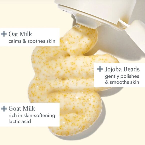 (2) Beekman 1802 Milk Scrub Oat & Goat Milk Exfoliating Facial Cleanser - 3 fl - Picture 3 of 8